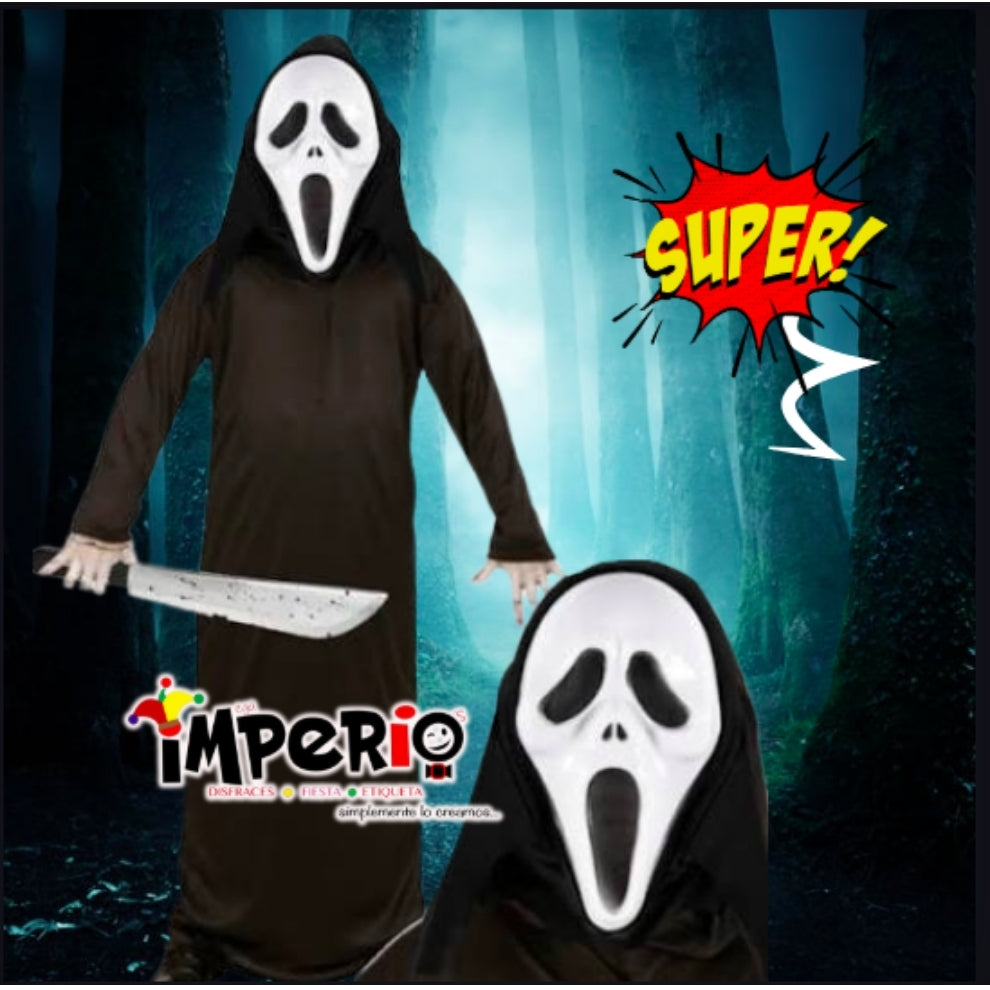 Disfraz de Scream para niño con túnica y máscara