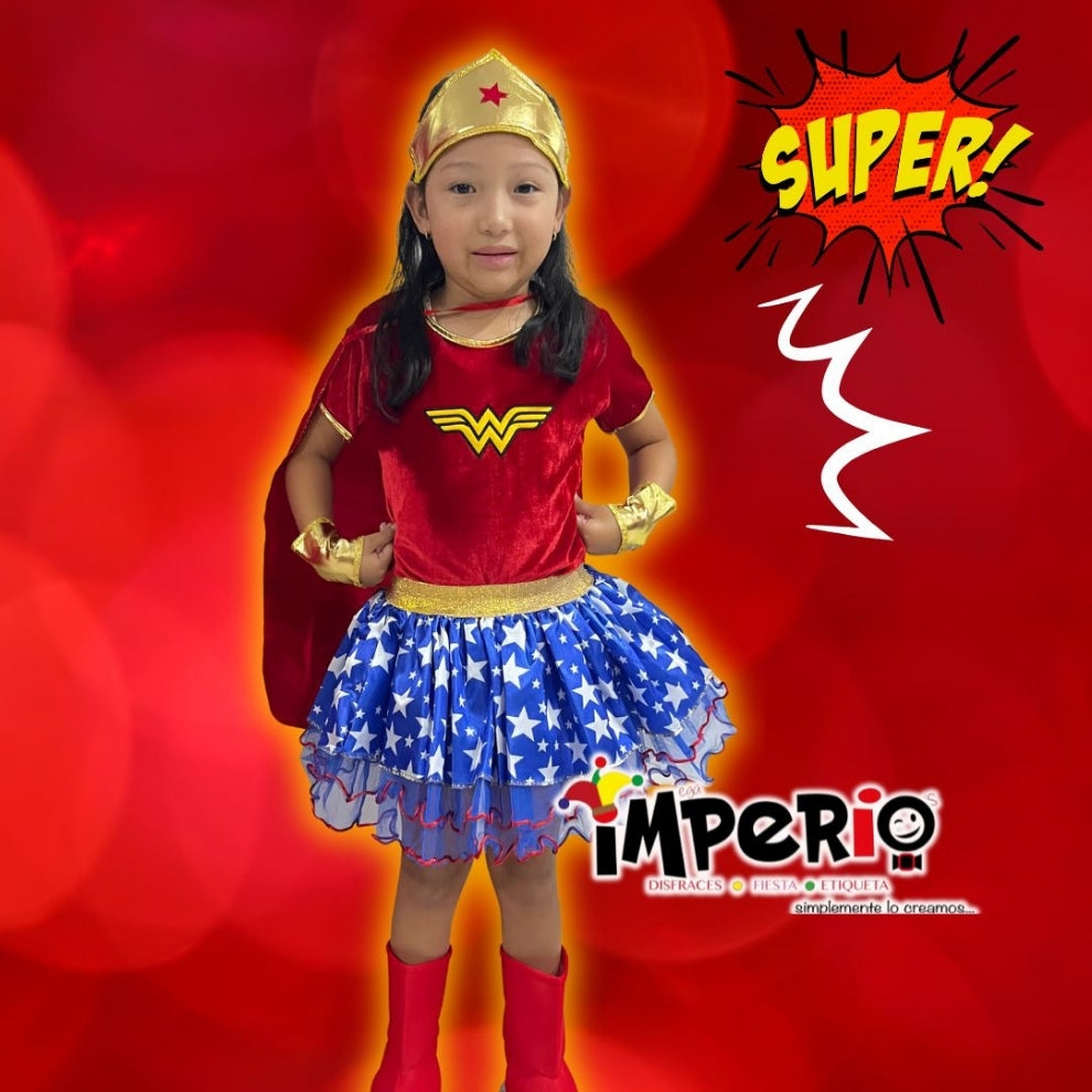 Disfraz infantil de Mujer Maravilla para niña