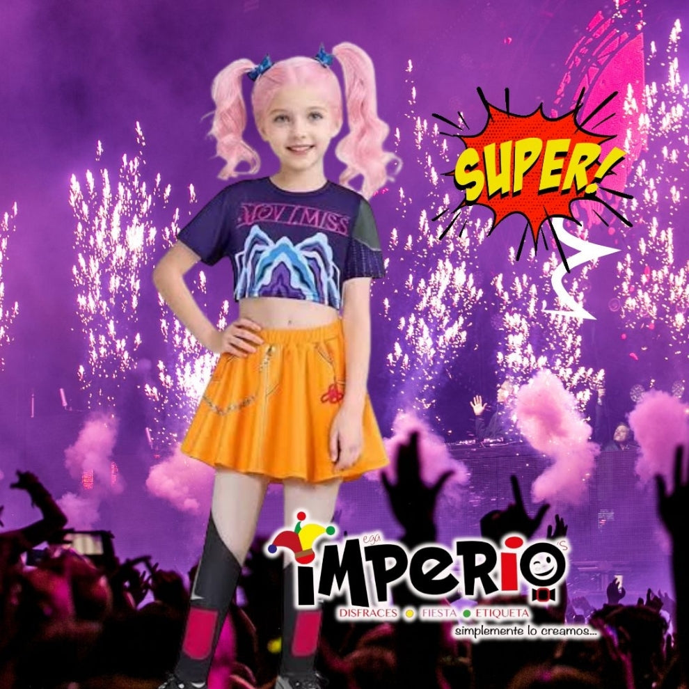 Disfraz infantil de guerrera K-pop Mira sublimado