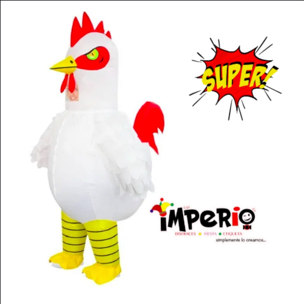 Disfraz inflable de gallina para adulto
