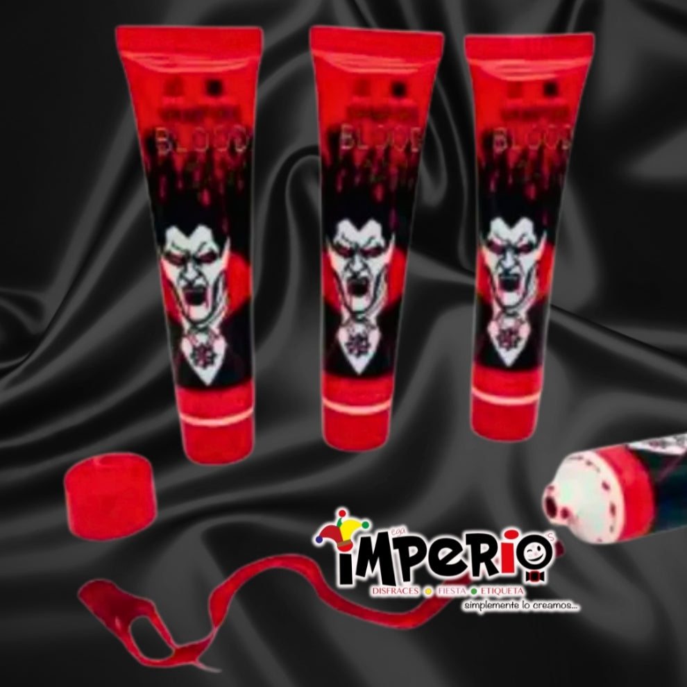 Sangre artificial en tubo para maquillaje o disfraces