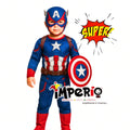 Disfraz infantil de Capitán América de dos piezas