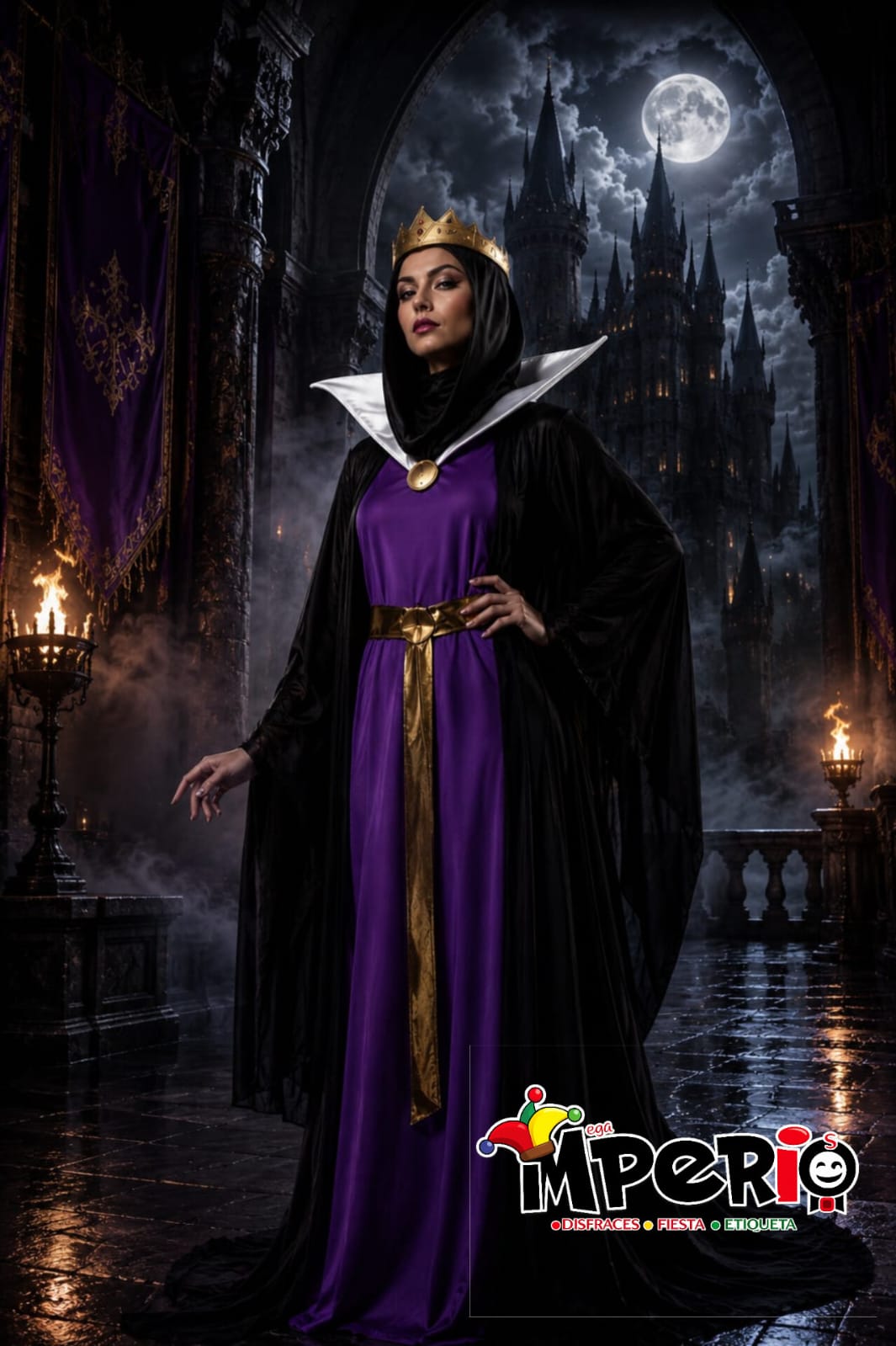 Disfraz  de Adulto de la Reina Malvada (Madrastra de Blanca Nieves)