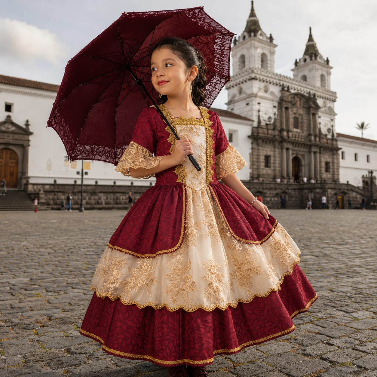 Traje Original Quiteña Bonita Niña