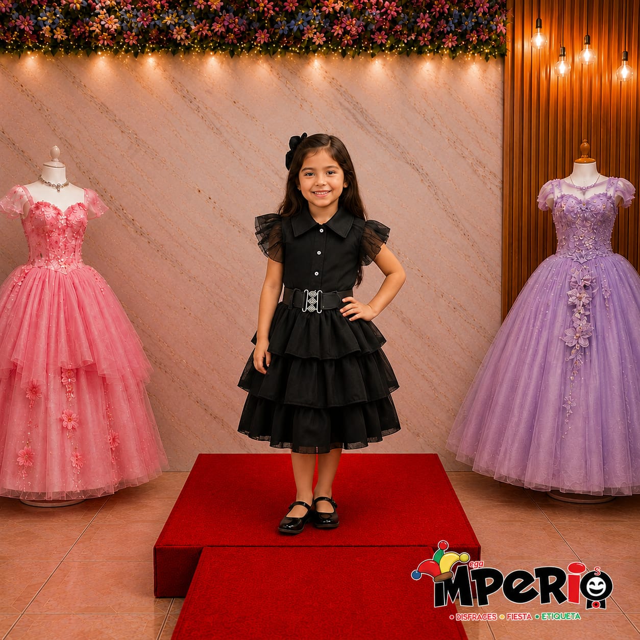 Disfraz de Merlina (Niña)