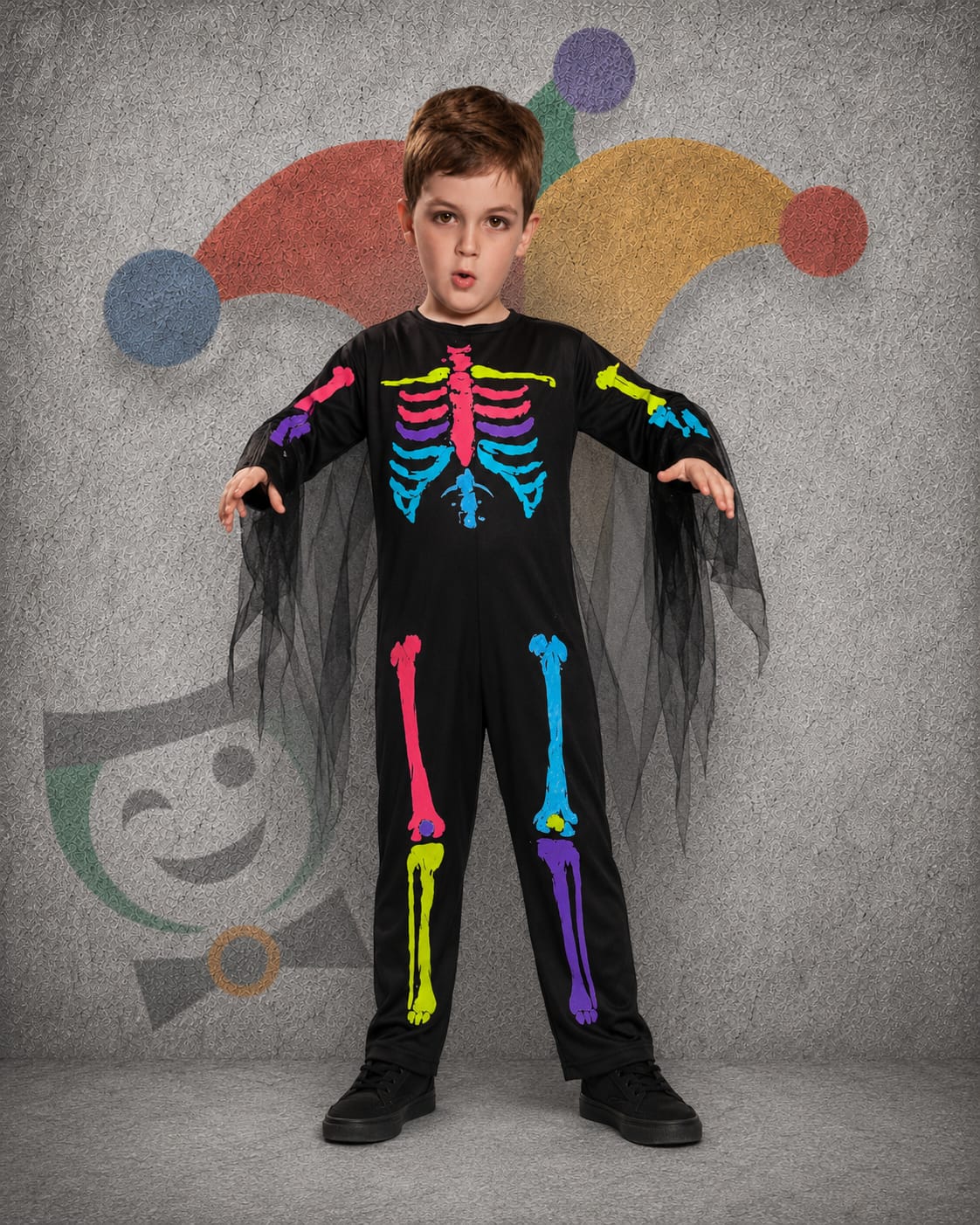 Disfraz  Niño de Esqueleto de Neón